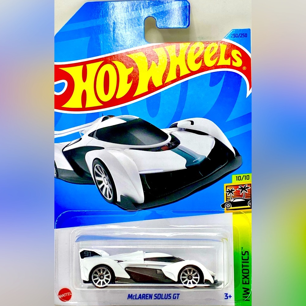 ✅🚗4/$20🚗 NEW 2024 MATTEL HOT WHEELS 10/10 HW EXOTICS McLAREN SOLUS GT #250/250